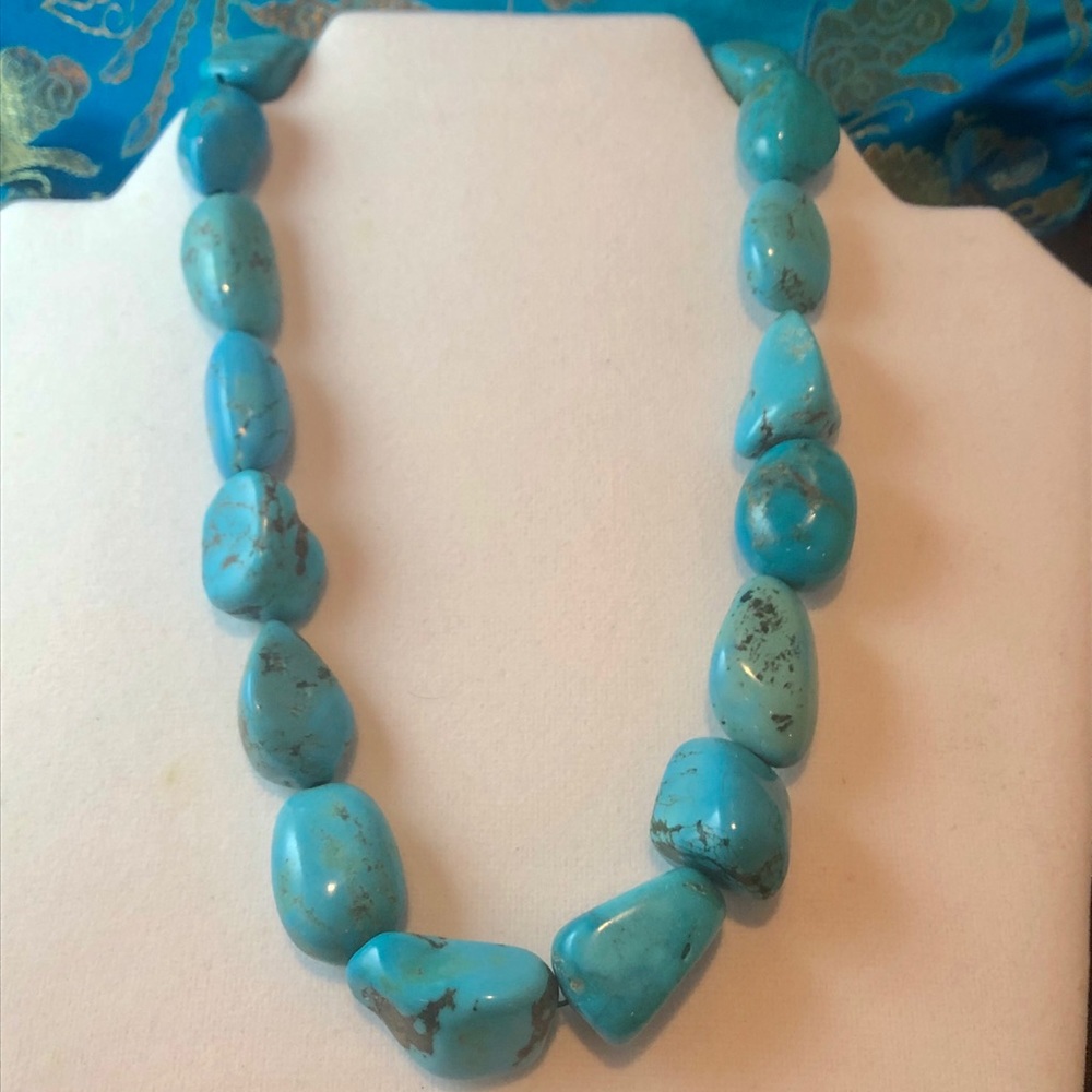 Natural turquoise necklace